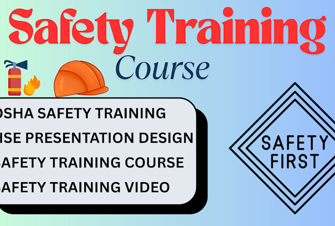 source create osha hse industrial safety training course video manual design